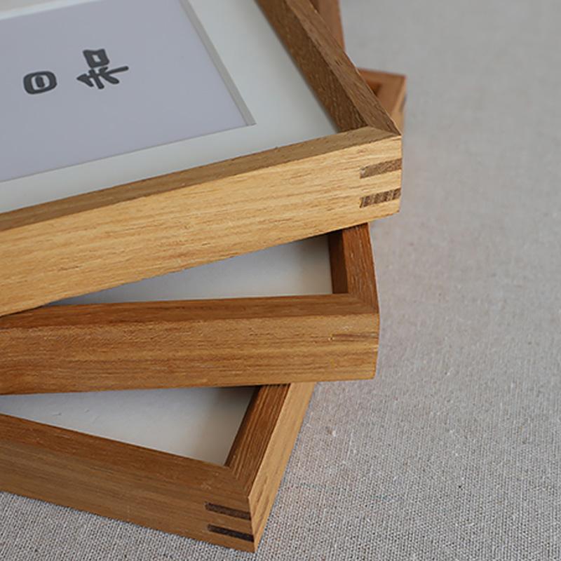 6'' Square Wood Picture Frames with Desktop Wall Hanging Decoration