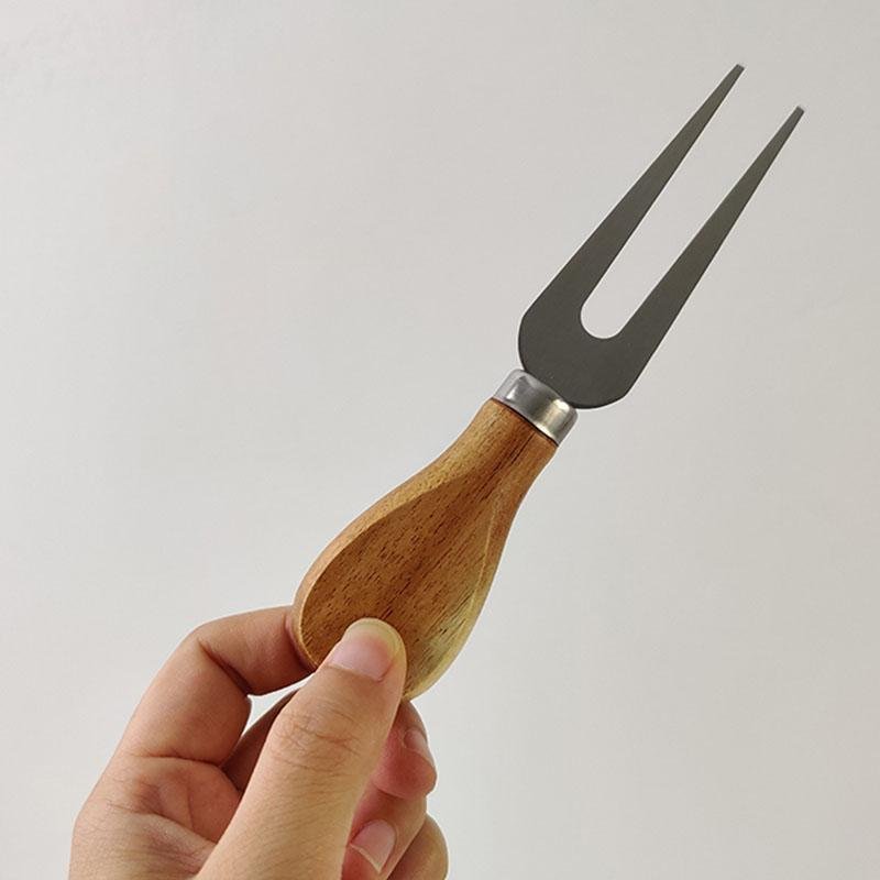 3 - Piece Stainless Wooden Handle Cheese Knife Set