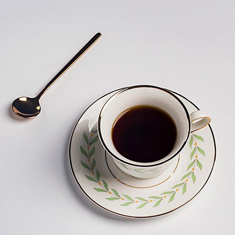 Porcelain Coffee Teacup and Saucer Set - dazuma