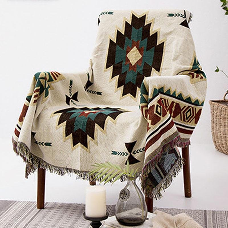 Bohemia Rectangular Cotton Campaign Panic Rugs