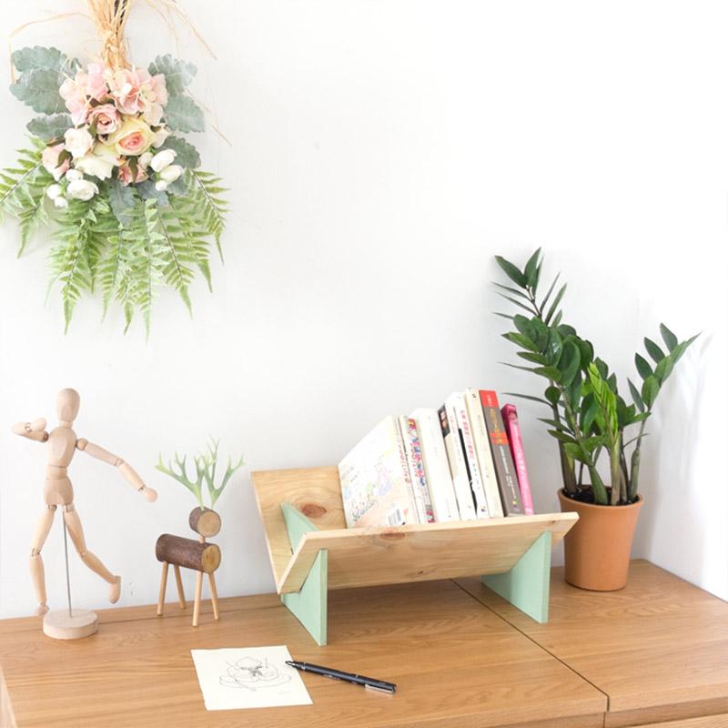 Pinewood Table Book Stand for Table Desk Organization