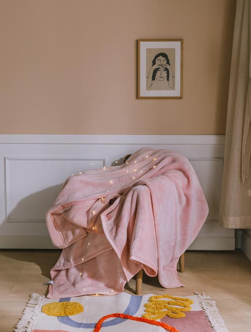 Rectangular Polyester Blanket Throw Winter Warm Fuzzy Shaggy Fluffy Blanket