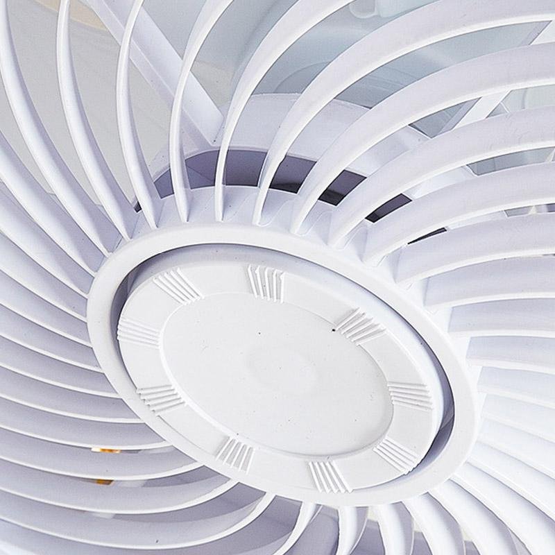 Goldish White Crown - Shaped Modern Bladeless Ceiling Fan with light and Remote