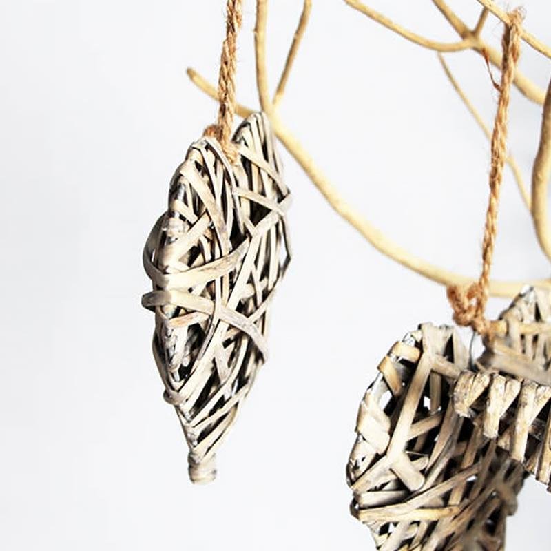 Round Star Heart Shape Wicker Decorative Woven Wall Hangings