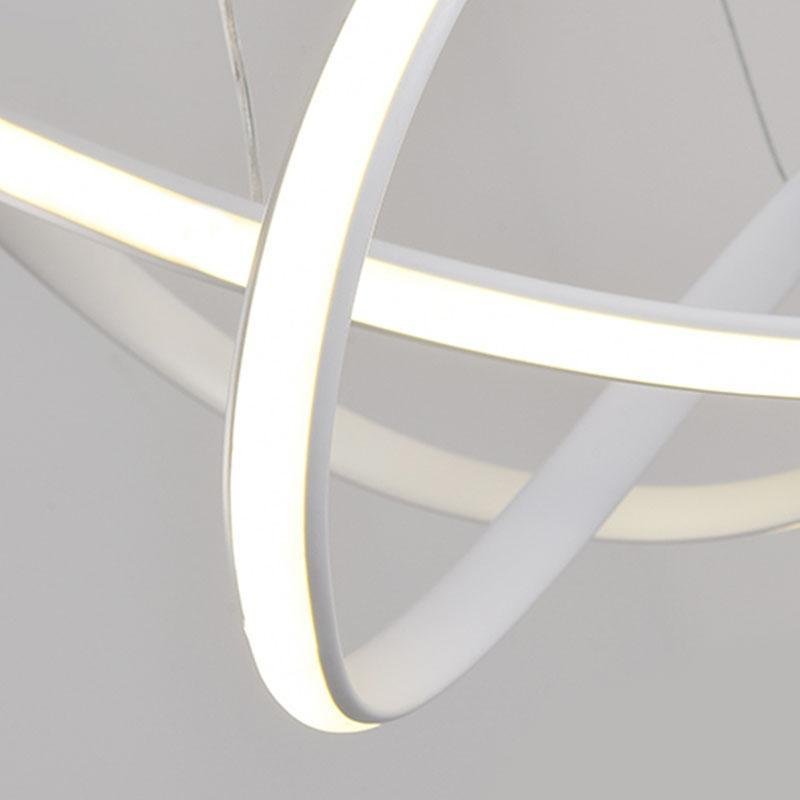 White Flush Mount Ceiling Light Cord Ribbon Adjustable Dimmable Light