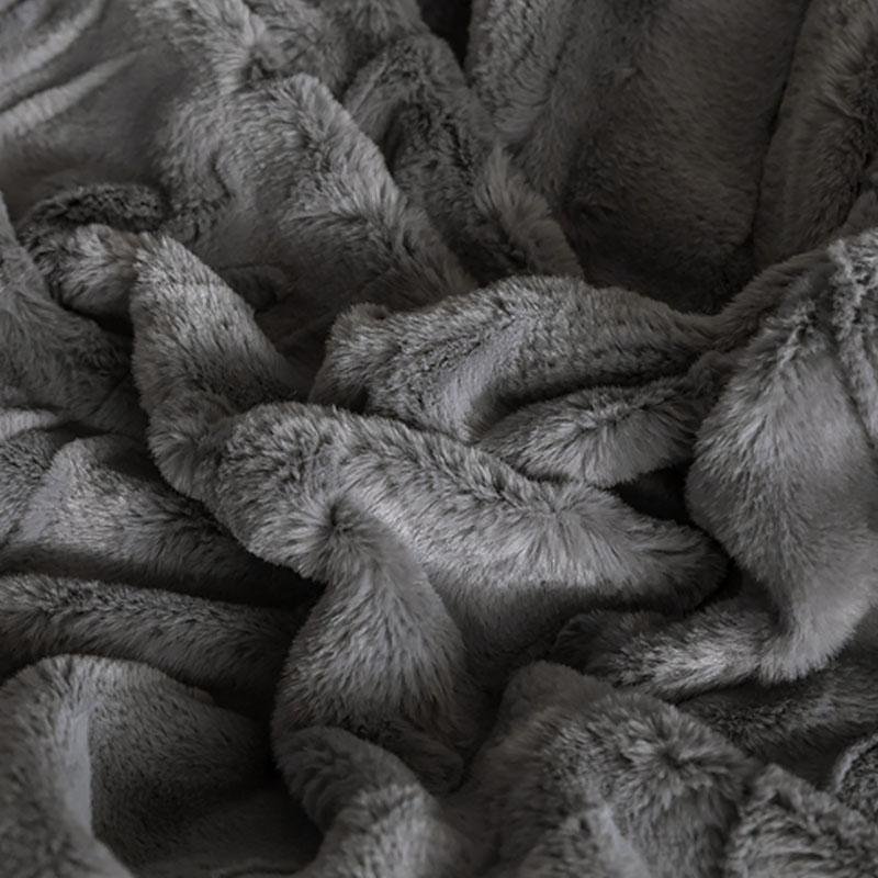 Rectangular Rabbit Hair Blanket Throw Winter Warm Fuzzy Shaggy Fluffy Blanket