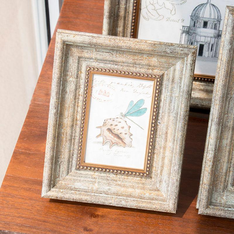 4'' x 6'' Rectangular Resin Blue Silver Gold Picture Frames