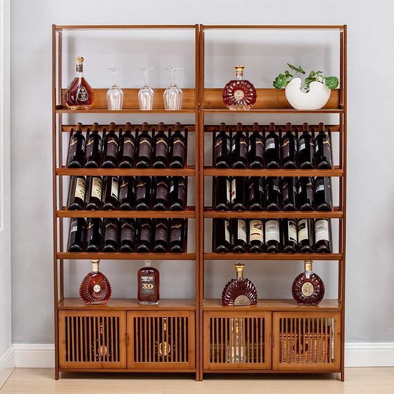Rectangular Wood Display Storage Cabinets with Multi - Layer Storage