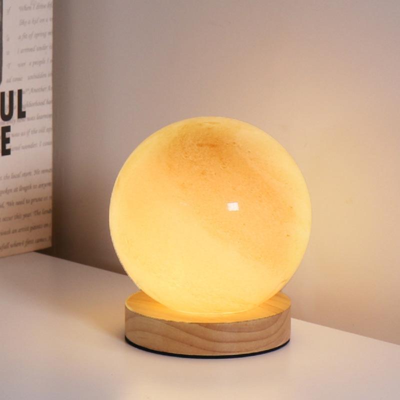 Nordic LED Glass Ball Shaped Night Light Bedroom Table Lamps Desk Lamps Bedside Lamps Table Light Reading Lamp Night Stand Lamps Reading Light - Dazuma