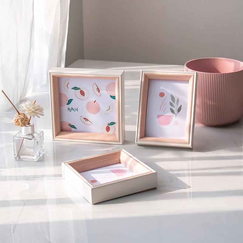 6'' Square Resin Picture Frames with Desktop Wall Hanging Decoration