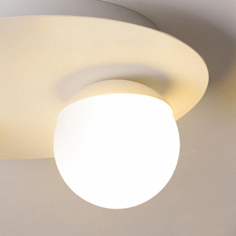 8'' Round Small Flush Mount Light with LED Bulb and Spotlight