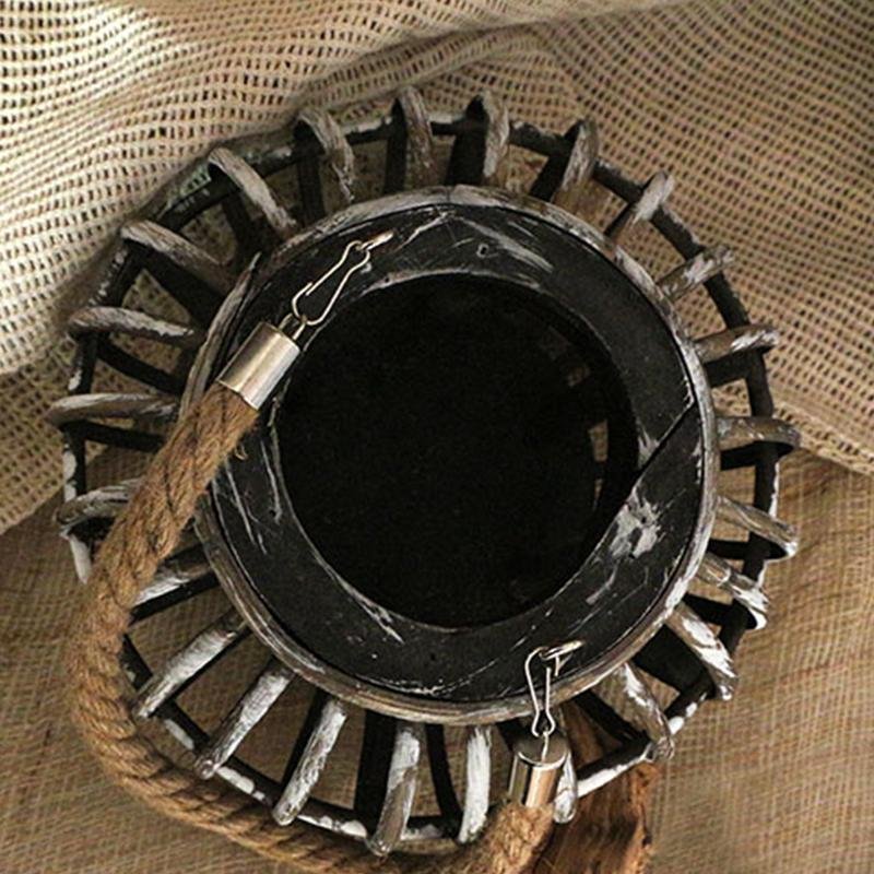 Lantern type Wicker Floor Lamps Burlywood