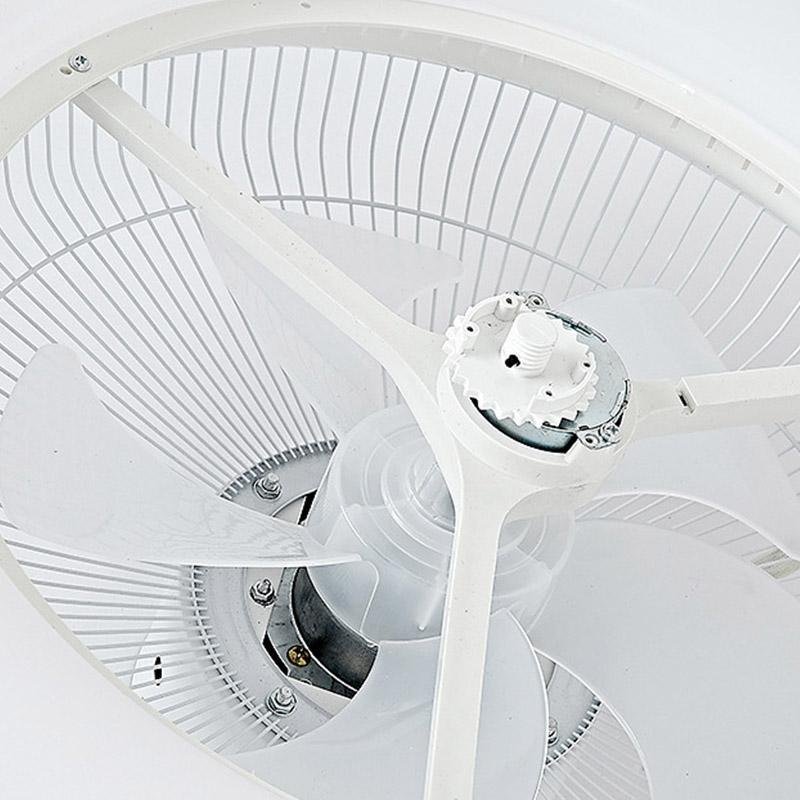 Goldish White Crown - Shaped Modern Bladeless Ceiling Fan with light and Remote