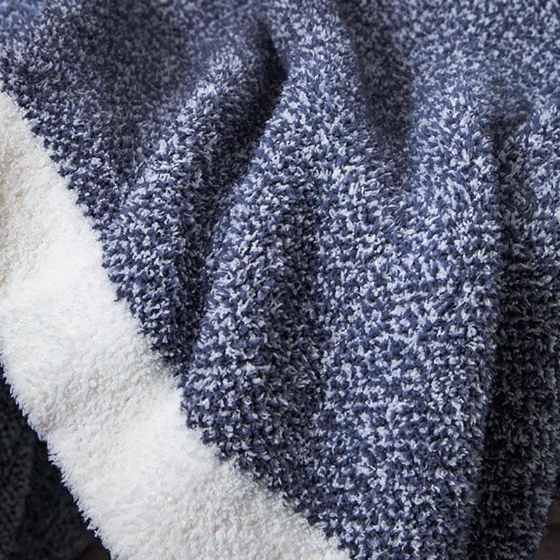 Rectangular Microfiber Blanket Throw Soft Warm Fluffy Blanket