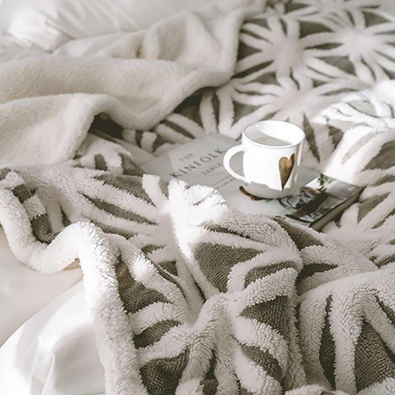 Rectangular Berber Fleece Cotton Linter Blanket Throw Winter Warm Fuzzy Shaggy Fluffy Blanket