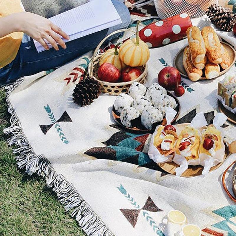 Bohemia Rectangular Cotton Campaign Panic Rugs