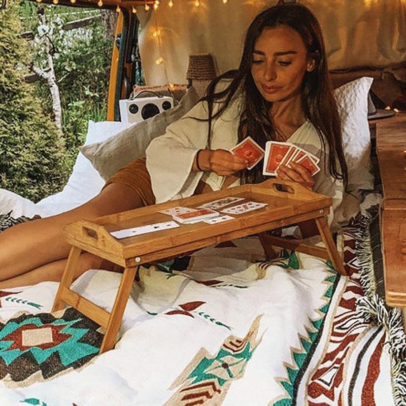 Bohemia Rectangular Cotton Campaign Panic Rugs