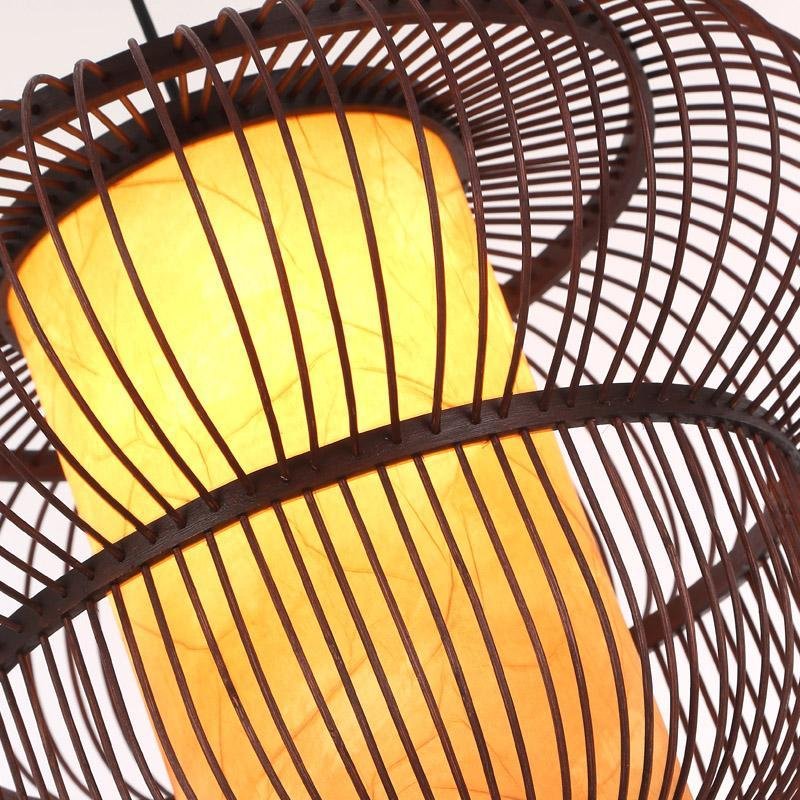 2 - Tiers Bubble Dark Brown Moroccan Pendant Light with a Large Central Light