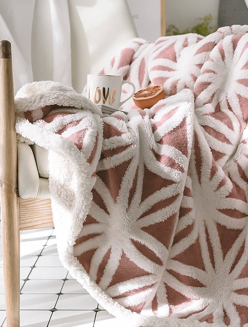 Rectangular Berber Fleece Cotton Linter Blanket Throw Winter Warm Fuzzy Shaggy Fluffy Blanket