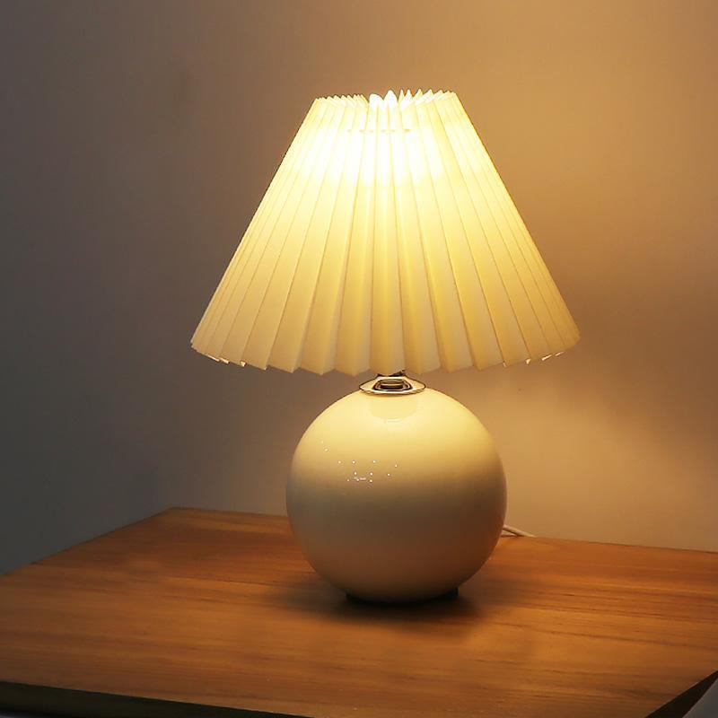 Small Empire Ceramic Plugin Night Light Table Lamps Umbrella Shaped Bedside Lamps Desk lamps