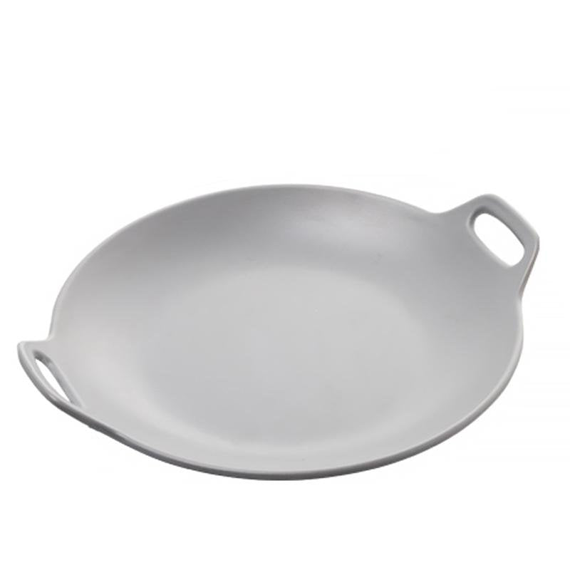 5 - Piece Farmhouse Melamine Dinnerware Trays Set with Handles