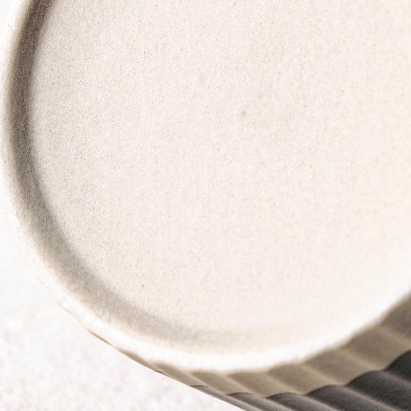 2/4/6 Piece White Gray Stoneware Coffee Mug Set