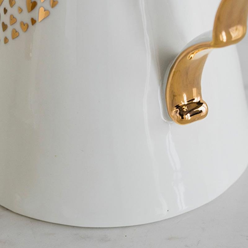 Handled Jug Shaped White Ceramic Flower Vases