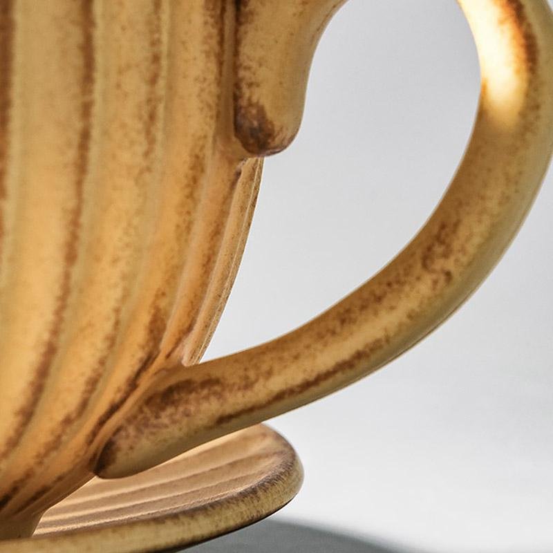 Set of 6 Yellow Stoneware Mugs Coffee Cups Teacups and Saucers