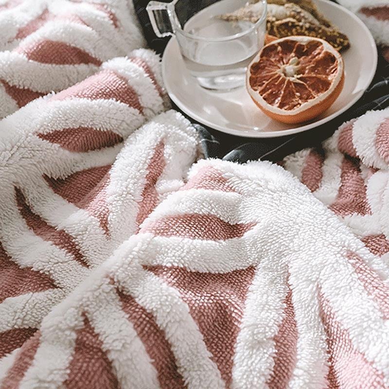 Rectangular Berber Fleece Cotton Linter Blanket Throw Winter Warm Fuzzy Shaggy Fluffy Blanket