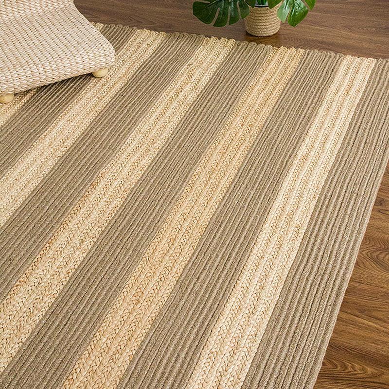 Burlywood Light Brown Hemp Area Rug