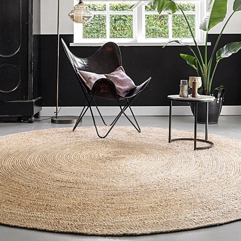 Rustic Jute Rug Round Oval Rectangular