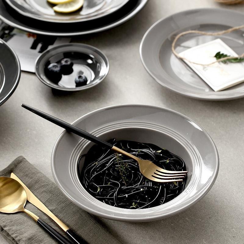 Farmhouse Ceramic Dinnerware Bowls Plates Set