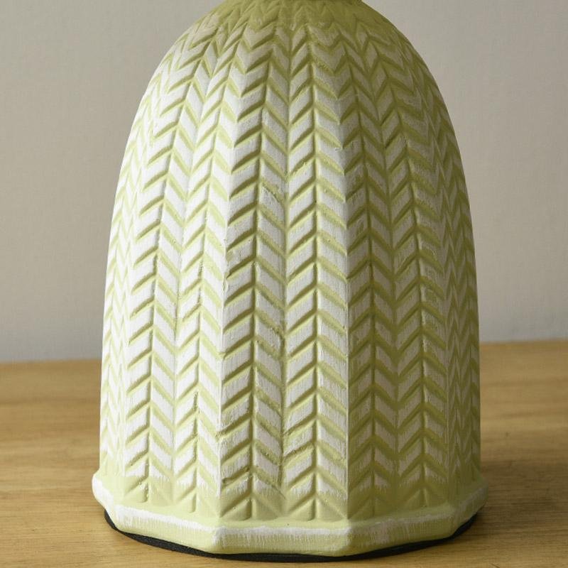 Vintage Tapered Pleated Linen Shade Ceramic 1 - Light Table Lamp