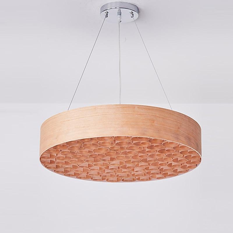 24'' Large Wooden Hanging Ceiling Light Pendant Light - dazuma