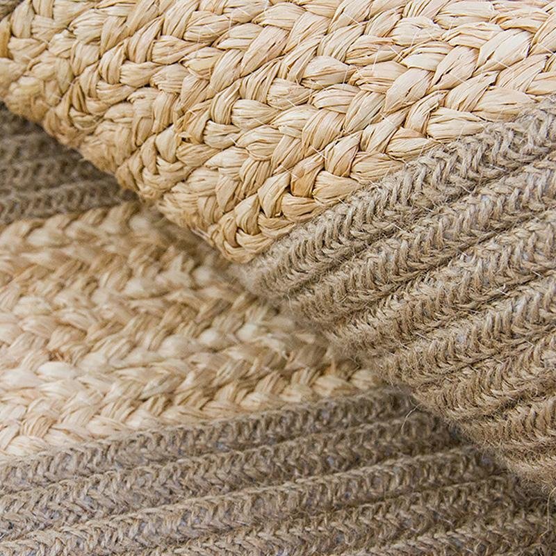 Burlywood Light Brown Hemp Area Rug