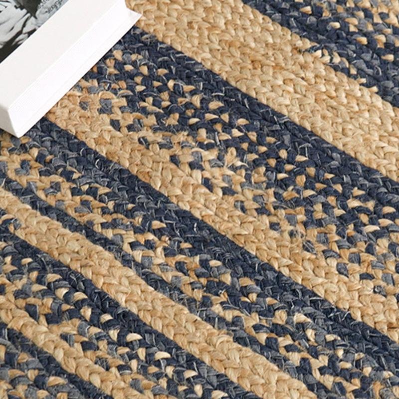 Rustic Galaxy Color Jute Rug Round Oval