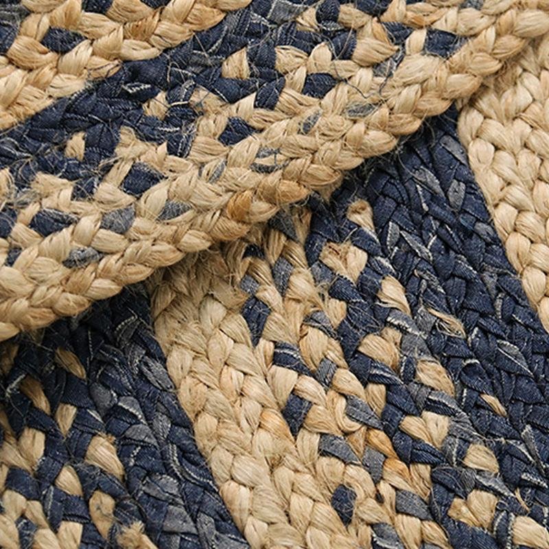 Rustic Galaxy Color Jute Rug Round Oval