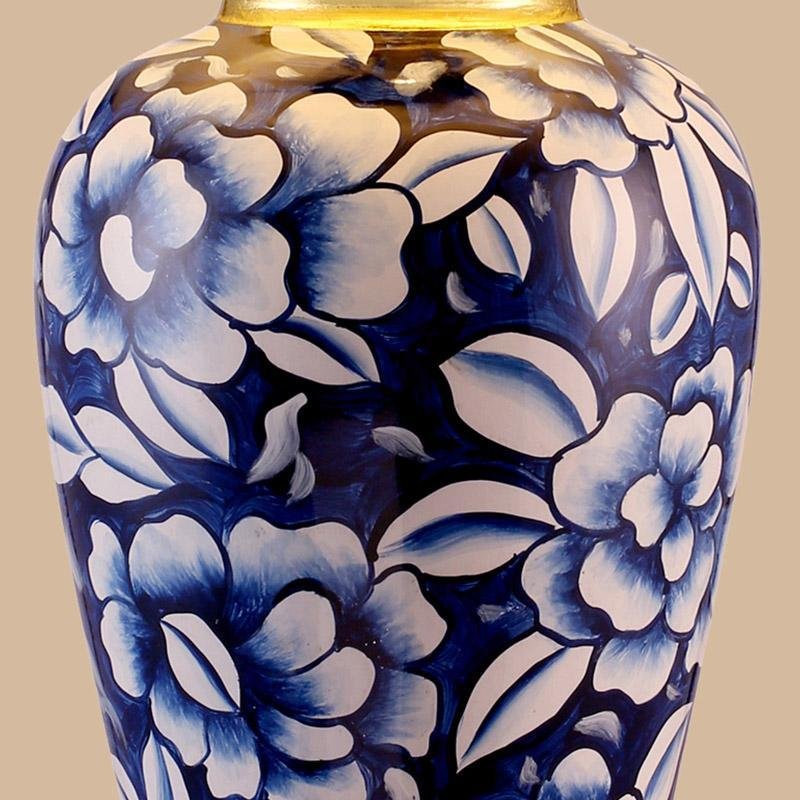 Antique Style 23'' Porcelain Flower Pattern Table Lamp - dazuma