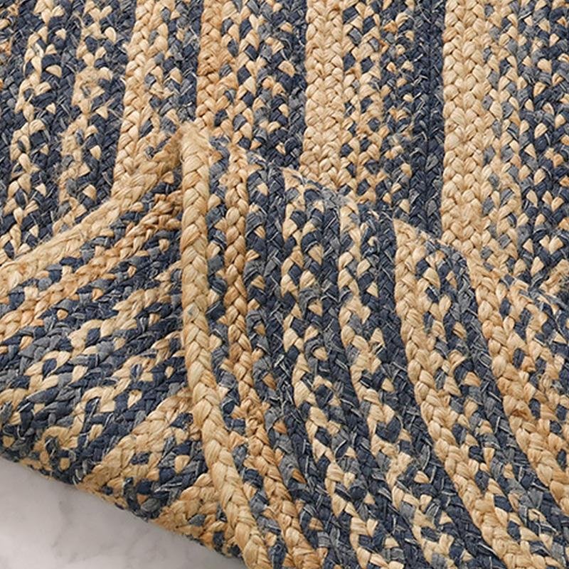 Rustic Galaxy Color Jute Rug Round Oval