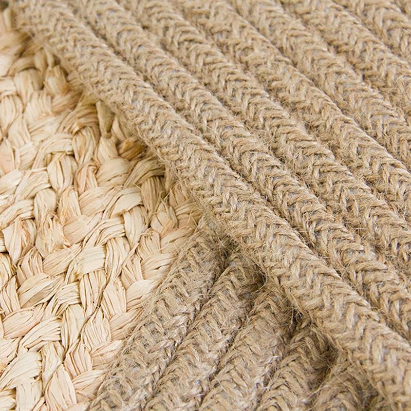 Burlywood Light Brown Hemp Area Rug