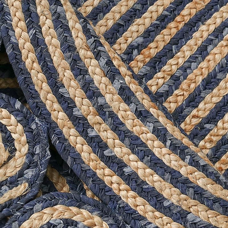 Denim Jute Yellow Blueish Gray Schemed Rug