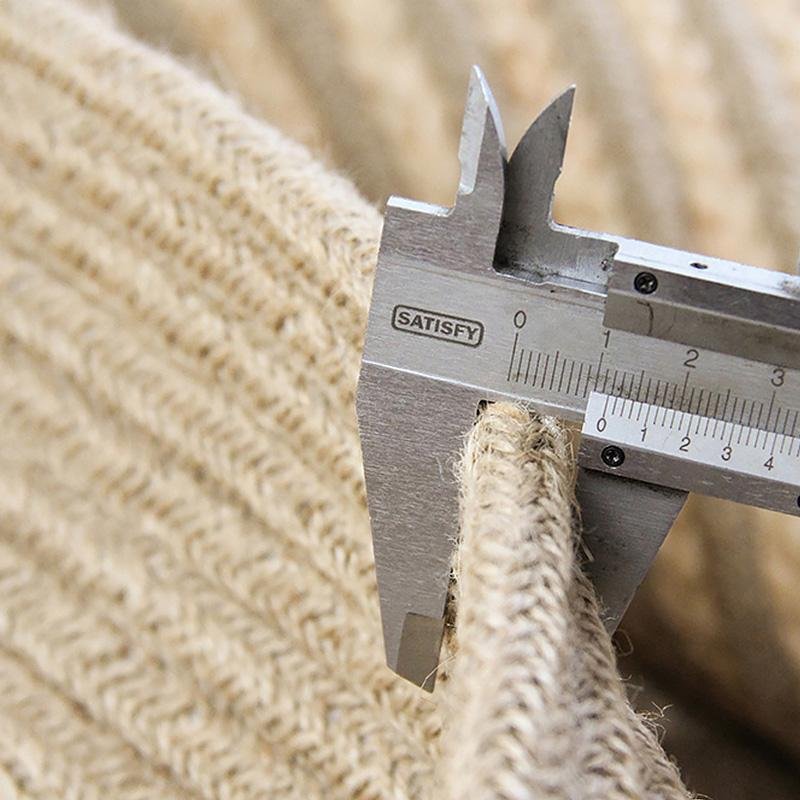 Burlywood Light Brown Hemp Area Rug