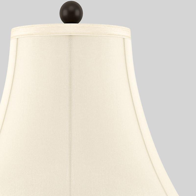 Farmhouse Cream Crackle Bell Shaped Table Lamp - dazuma