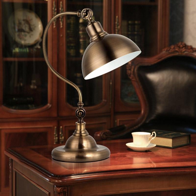 Mid-Century Modern Dome Sliver Table Desk Lamp - dazuma
