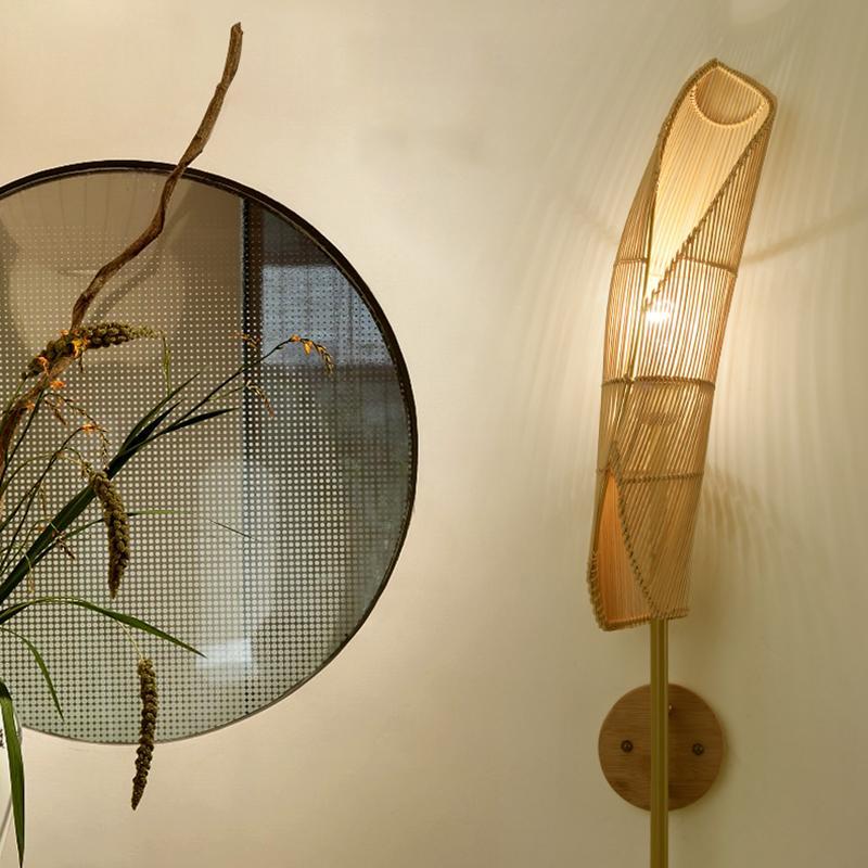 Freeform Organically Sourced Bamboo Wall Light - dazuma