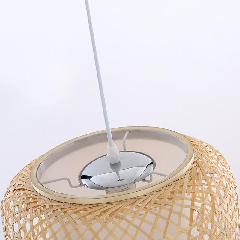 Sleek Modern-Looking Cylindrical Bamboo Pendant Light Ceiling Lights - dazuma