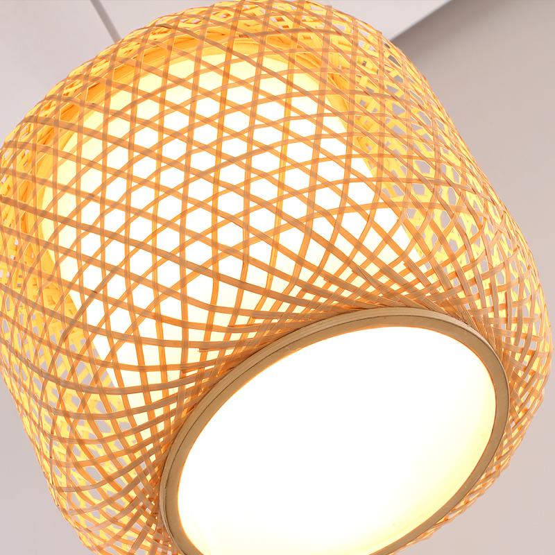 Sleek Modern-Looking Cylindrical Bamboo Pendant Light Ceiling Lights - dazuma