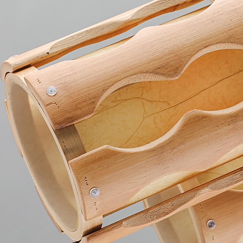 Well Constructed Bamboo Ceiling Lighting With Squiggly Light Gaps - dazuma