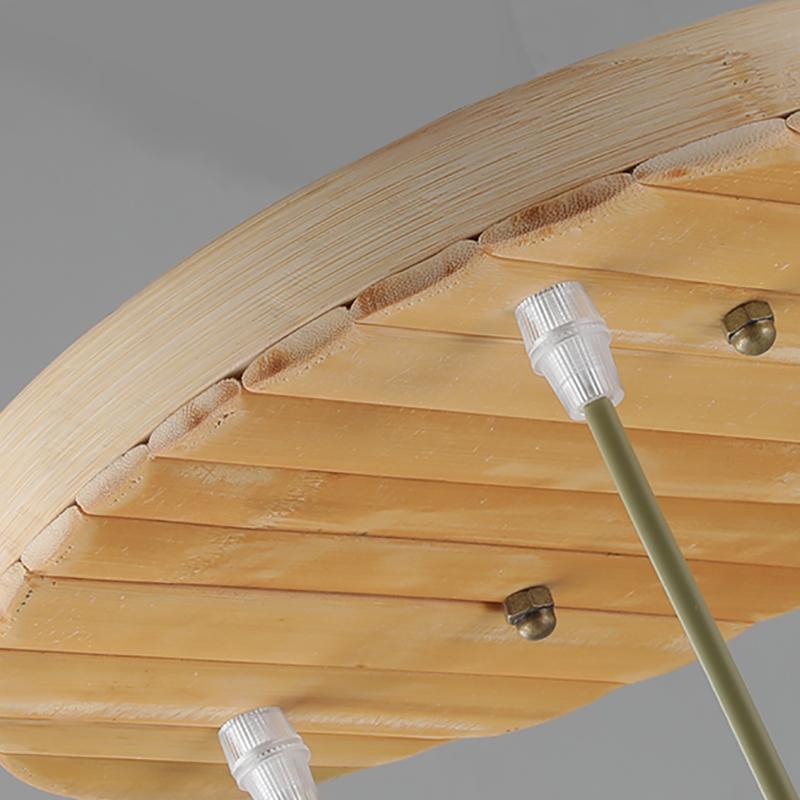 Well Constructed Bamboo Ceiling Lighting With Squiggly Light Gaps - dazuma