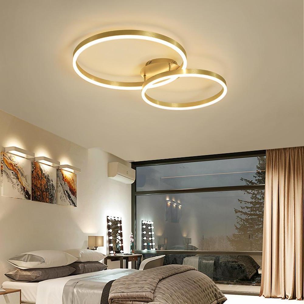 31'' LED 2-Light Lovely New Design Flush Mount Lights Nordic Style LED Metal Acrylic Circle Dimmable Ceiling Lights-dazuma